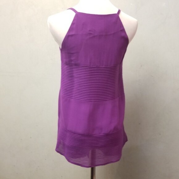 Madison Marcus Pintucked Ruffled 100% Silk top women's size Small (M9) - Picture 3 of 6